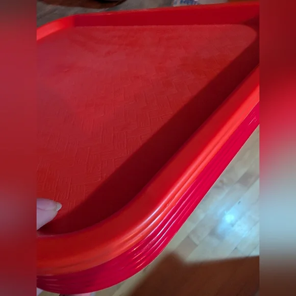 NWT 4 Red BBQ / Cafeteria / Party / 12x16" Serving Tray by Carlisle - Picture 3 of 7